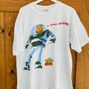 TOY STORY Buzz Lightyear 1995 Promo Tee Siggraph Single Stitch XL Wild Oats USA